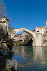 Fototapeta na wymiar view of the Stari Most in Mostar, Bosnia and Herzegovina