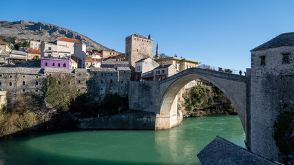 Obraz premium view of the Stari Most in Mostar, Bosnia and Herzegovina