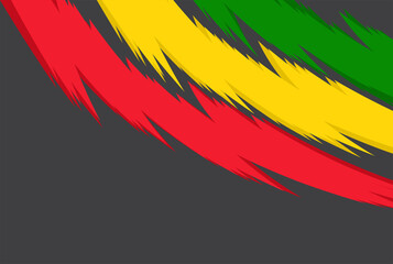 Fototapeta premium Abstract background with claw scratch texture and with Jamaican color theme and some copy space area