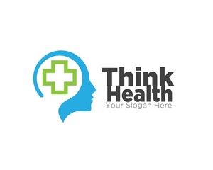 Fototapeta premium think health motivation logo designs for medical consulting logo