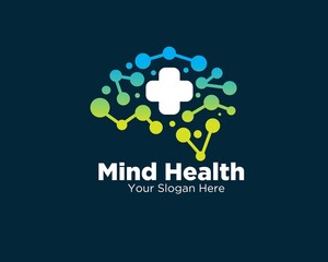 neuron mind health logo designs for medical service consulting logo