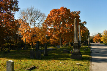 Old Gray Cemetery in Knoxville, Tennessee - obrazy, fototapety, plakaty