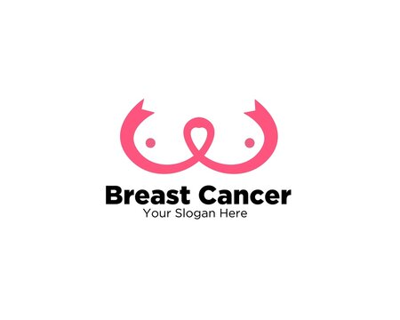 breast cancer logo design for medical service and clinic or hospital logo