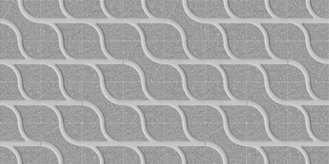 3D concrete wall tiles, modern interior brick pattern, a design by Andy Fleishman, brick wallpaper, concrete background with texture merge mix roundabout tile circle type 27, size 2400 x1200