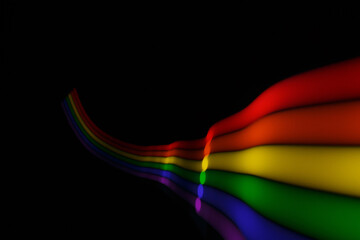 Abstract lgbt colors with blurred light.
Colored blurred light lines.