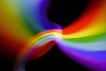 Obraz premium Abstract lgbt colors with blurred light. Colored blurred light lines.