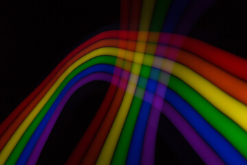 Abstract lgbt colors with blurred light.
Colored blurred light lines.