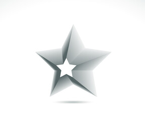 Star logo. Star lined icon, sign, symbol, Flat design, button, web. vector - illustration eps 10.