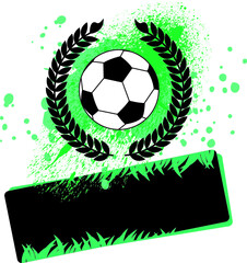soccer ball and banner design