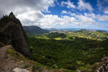 Obraz premium landscape of Nuuanu Pali, Oahu, Hawaii
