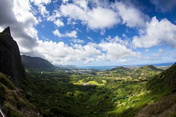 Fototapeta premium landscape of Nuuanu Pali, Oahu, Hawaii