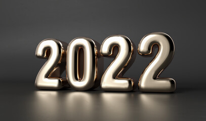 2022 new year new year celebration 3d rendering
