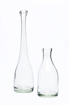 Empty glass vase.