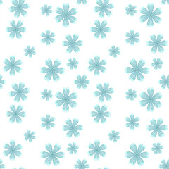
Abstract flowers. Seamless pattern. Watercolor illustration.