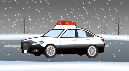パトカーのイラスト © su_cocoroe