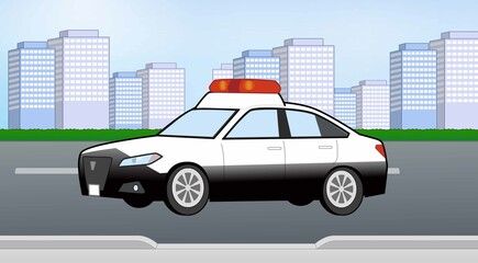 パトカーのイラスト © su_cocoroe