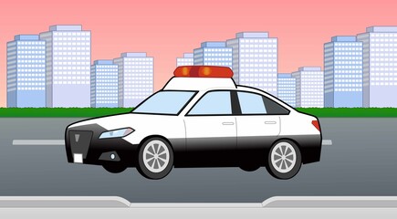 パトカーのイラスト © su_cocoroe