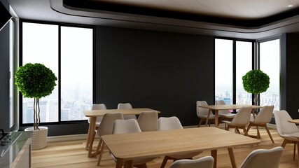 office pantry area 3d render interior design