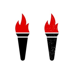 Torch concept sports or freedom logo design