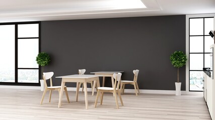 office pantry area 3d render interior design