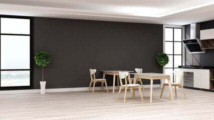 office pantry area 3d render interior design