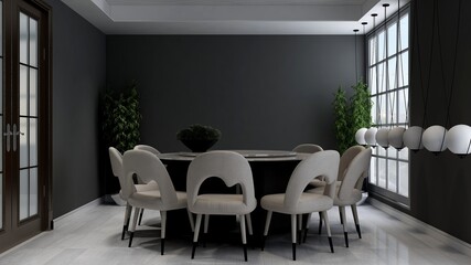 modern office meeting room for company logo mockup