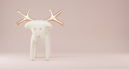 christmas deer on a white background