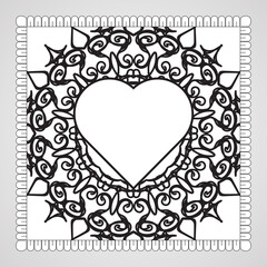 Hand drawn mandala. decoration in ethnic oriental  doodle ornament.