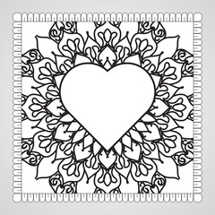 Hand drawn mandala. decoration in ethnic oriental  doodle ornament.
