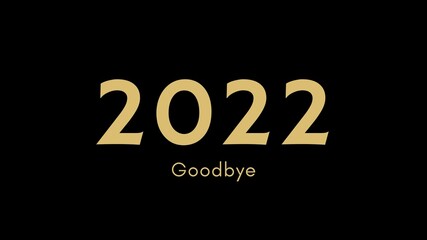 Goodbye 2022 year illustration