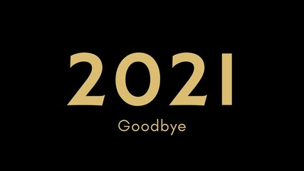 Goodbye 2021 year illustration