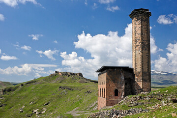 Ruins of Ulu Mosque and citadel at Ani, Eastern Anatolia, Turkey