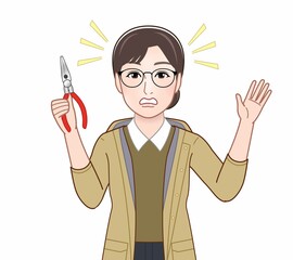 マウンテンパーカーを着た女性