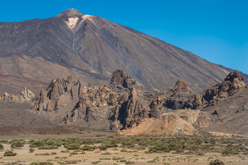 View of the beautiful Roque Cinchado, also known as Los Roques de Garcia - Santa Cruz de Tenerife, Canary Islands, Spain