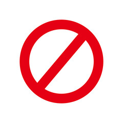 Obraz na płótnie Canvas Red prohibited sign no icon warning or stop symbol safety danger isolated vector illustration
