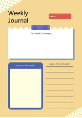 Brown Modern Minimal Weekly Journal Planner