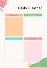 Colorful Abstract Daily Planner