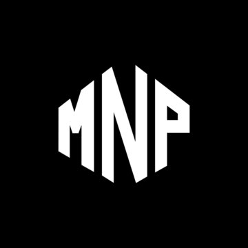 MNP letter logo design with polygon shape. MNP polygon and cube shape logo design. MNP hexagon vector logo template white and black colors. MNP monogram, business and real estate logo.