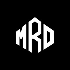 MRO letter logo design with polygon shape. MRO polygon and cube shape logo design. MRO hexagon vector logo template white and black colors. MRO monogram, business and real estate logo. - obrazy, fototapety, plakaty