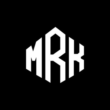 MRK letter logo design with polygon shape. MRK polygon and cube shape logo design. MRK hexagon vector logo template white and black colors. MRK monogram, business and real estate logo.