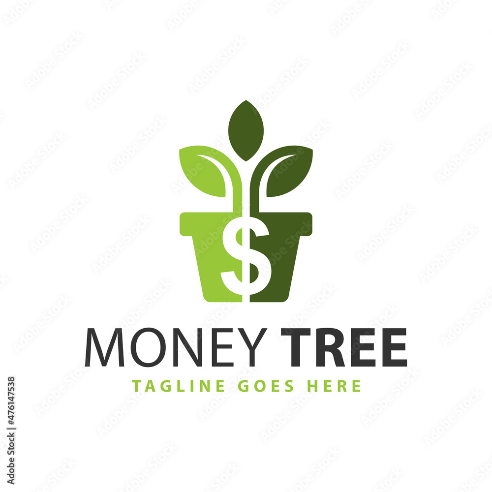 Poster money tree education investment illustration logo