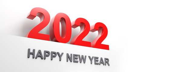 Happy New Year Background. Start to 2022. 3D illustration