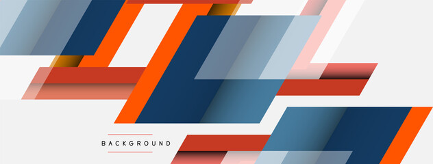 Vector background. Abstract overlapping color lines design with shadow effects. Illustration for wallpaper banner background or landing page