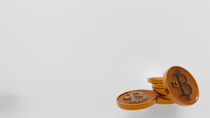 3D illustration crypto coin. money. crypto.