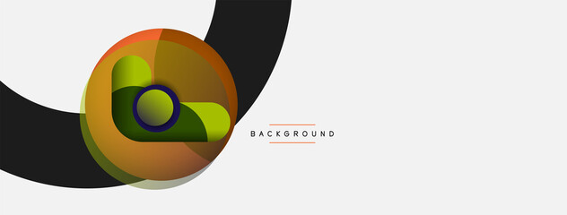 Circle and round shapes abstract background. Vector illustration for wallpaper banner background or landing page