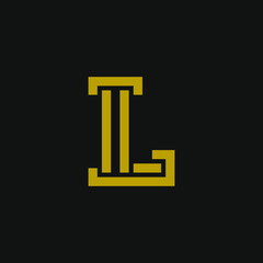 L Letter Simple Modern Logo Vector and Stock Images