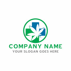 Fototapeta premium cannabis logo , medical logo vector