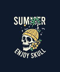 Skull Illustration for Summer Event and Holiday