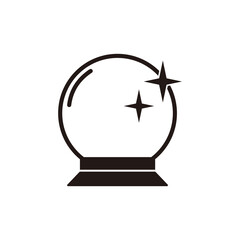 crystal ball icon vector symbol illustration