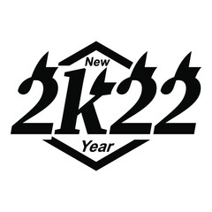 Happy New Year 2022. Vector illustration background for new year's eve and new year resolutions and happy wishes.Eps 10